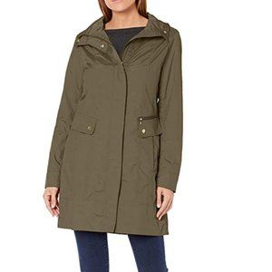 COLE HAAN • Packable Hooded Rain Jacket